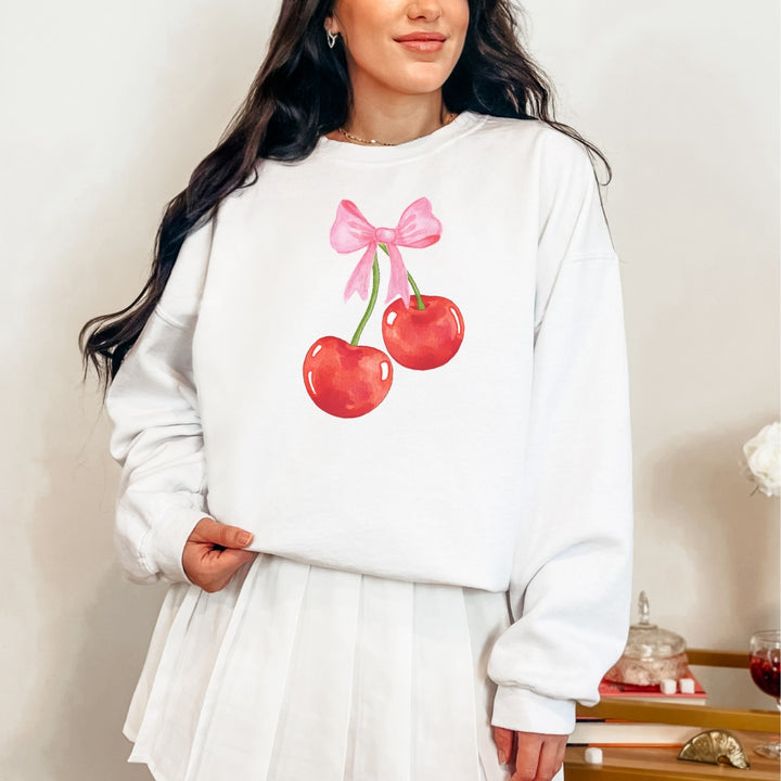 Womens - Cherry Bow Graphic Sweatshirt