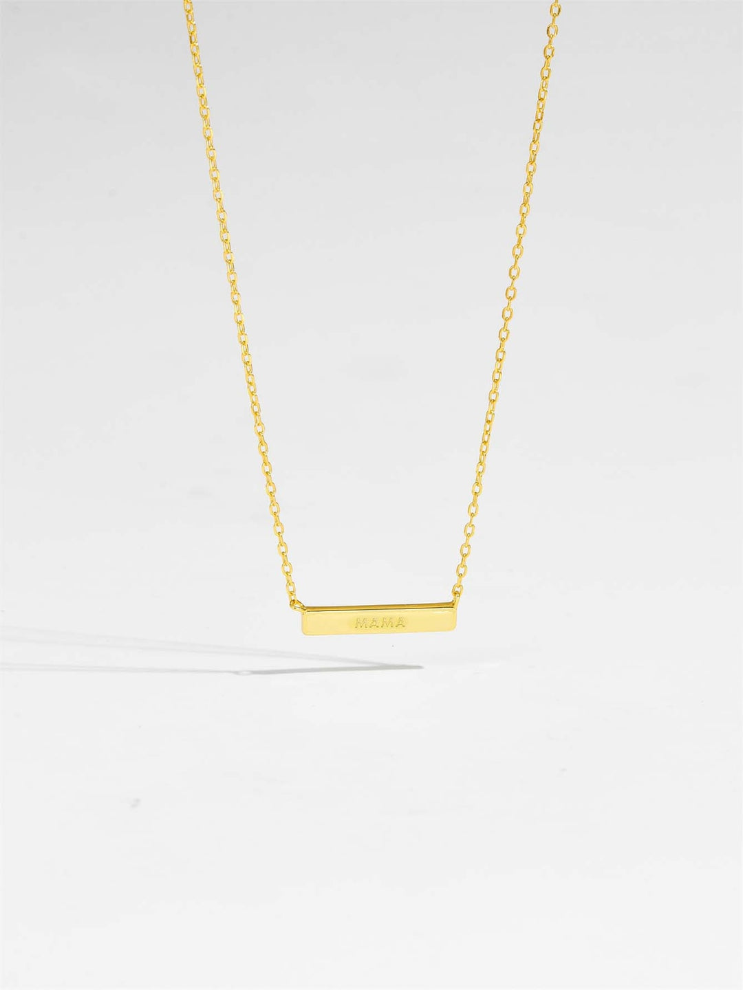 925 Sterling Silver "Mama" Bar Necklace