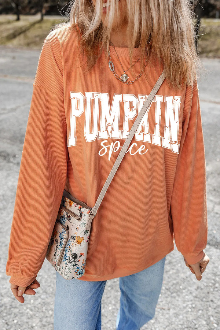 Pumpkin Spice Graphic Long Sleeve Sweatshirt