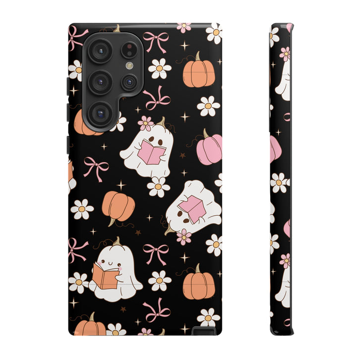 Cute Ghost Phone Case | Fall Aesthetic, Halloween Gift, Phone Accessories, Spooky Decor, Book Lover
