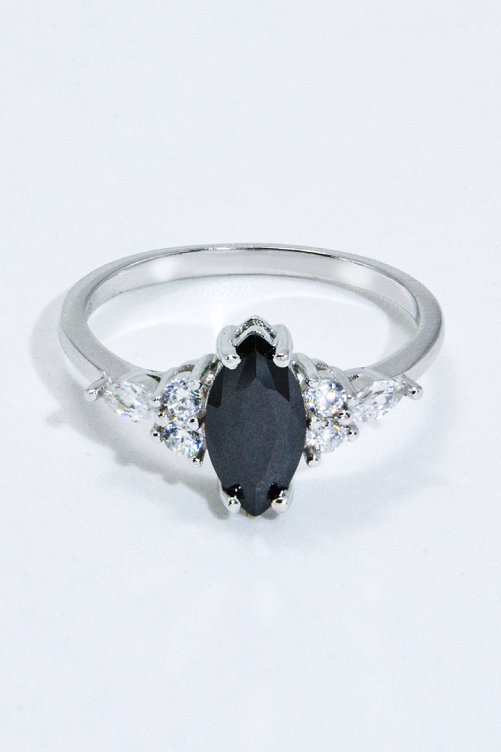 925 Sterling Silver Black Agate Ring-Ever Joy