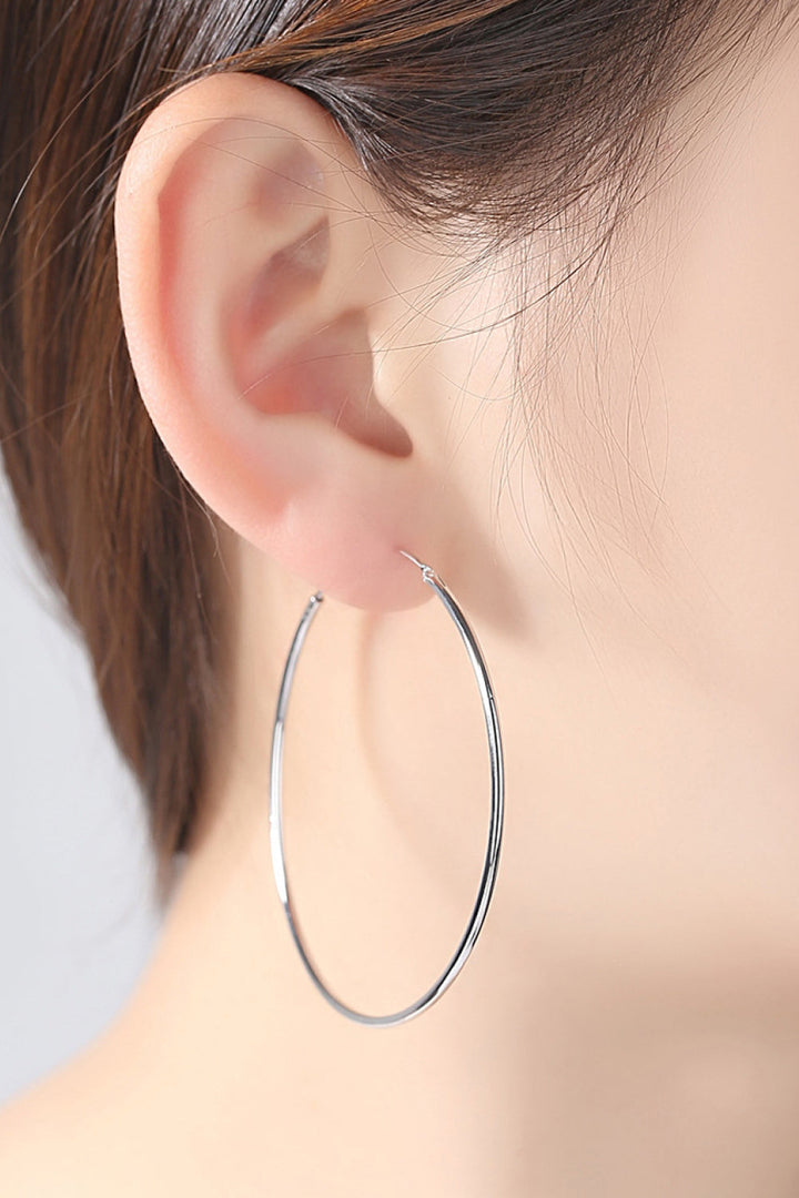 925 Sterling Silver Hoop Earrings-Ever Joy