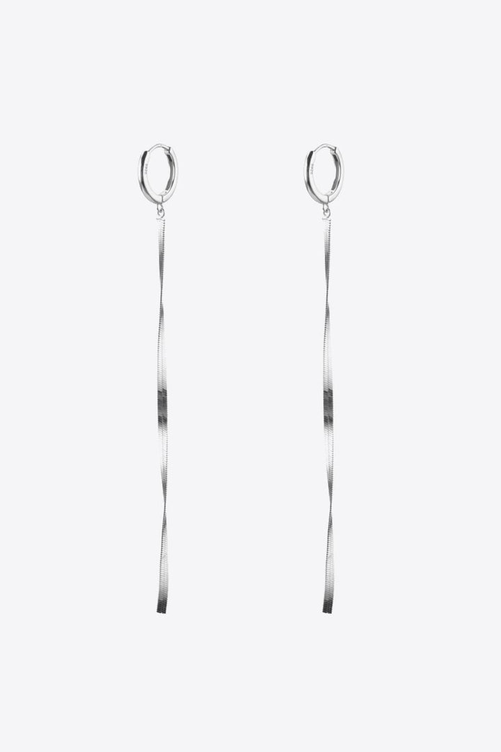 925 Sterling Silver Long Snake Chain Earrings-Ever Joy