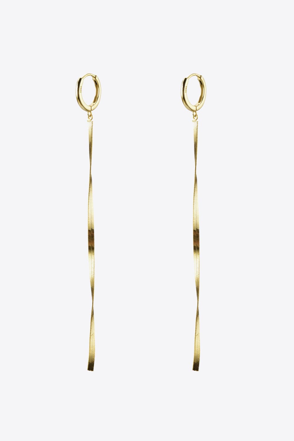 925 Sterling Silver Long Snake Chain Earrings-Ever Joy