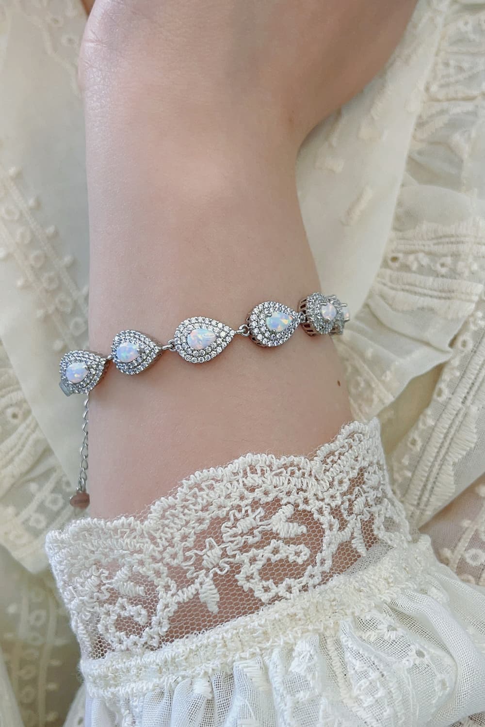925 Sterling Silver Opal Bracelet-Ever Joy