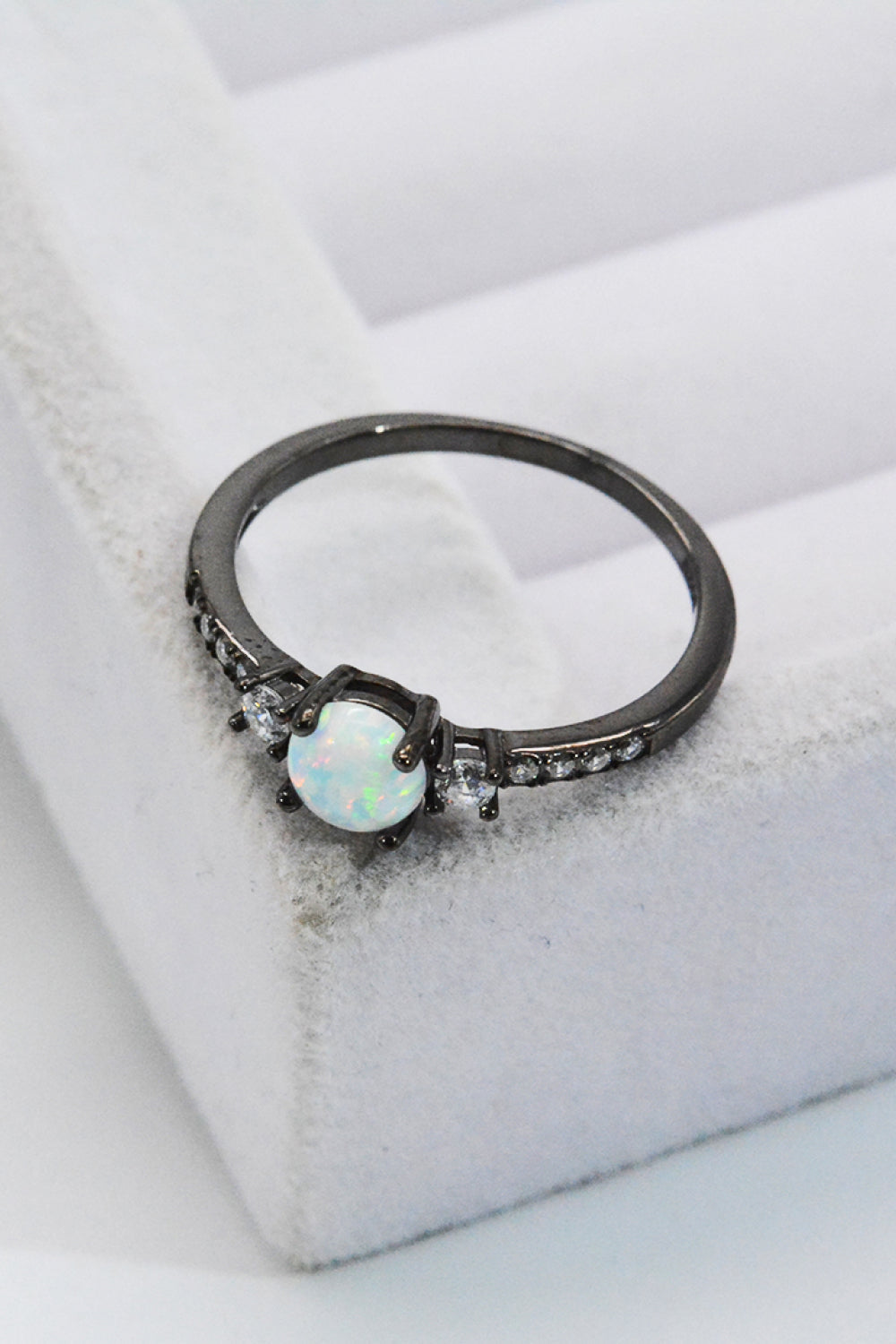 925 Sterling Silver Round Opal Ring-Ever Joy
