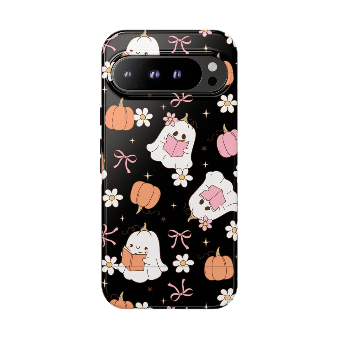 Cute Ghost Phone Case | Fall Aesthetic, Halloween Gift, Phone Accessories, Spooky Decor, Book Lover