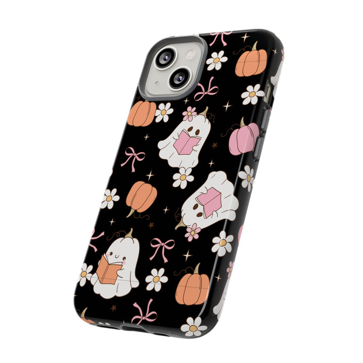 Cute Ghost Phone Case | Fall Aesthetic, Halloween Gift, Phone Accessories, Spooky Decor, Book Lover