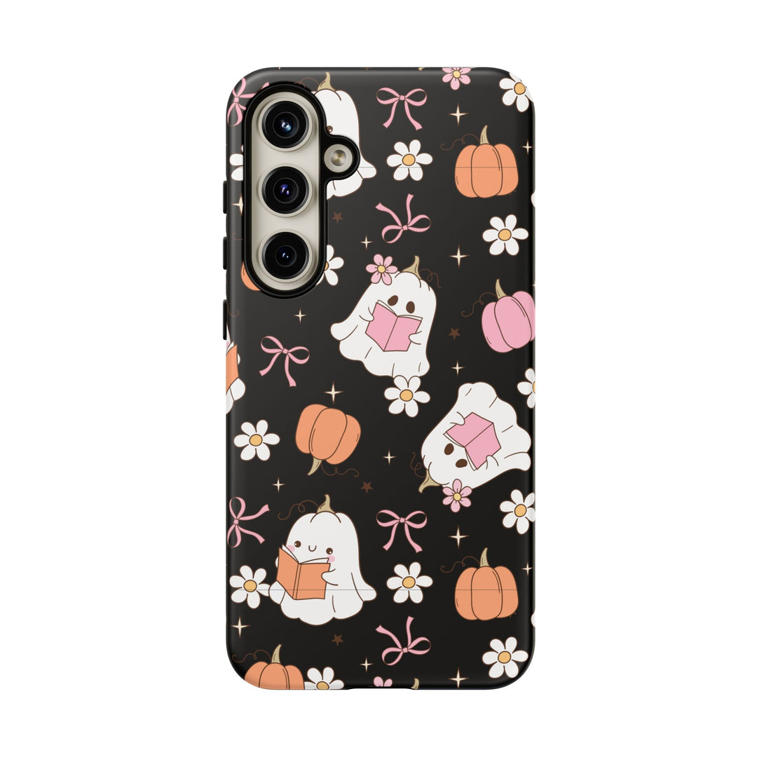 Cute Ghost Phone Case | Fall Aesthetic, Halloween Gift, Phone Accessories, Spooky Decor, Book Lover