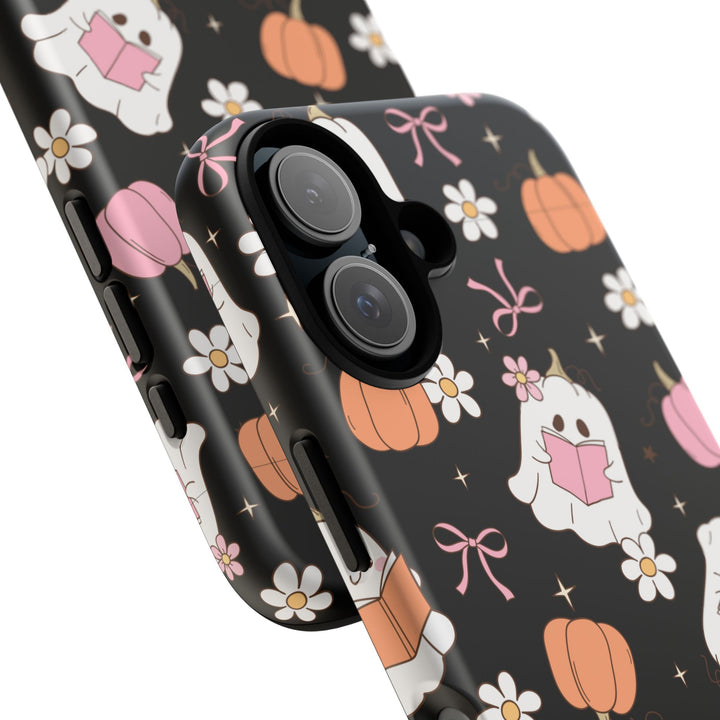 Cute Ghost Phone Case | Fall Aesthetic, Halloween Gift, Phone Accessories, Spooky Decor, Book Lover