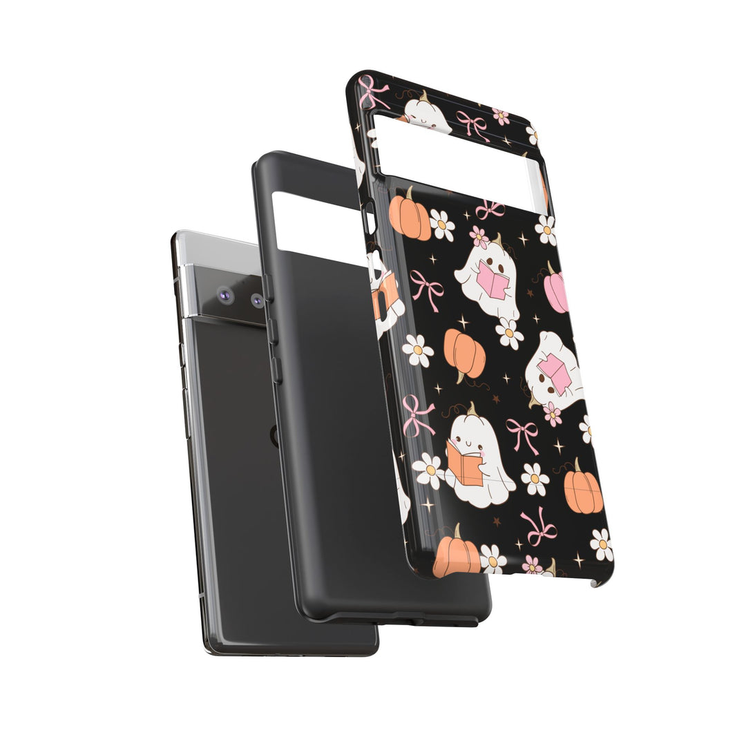 Cute Ghost Phone Case | Fall Aesthetic, Halloween Gift, Phone Accessories, Spooky Decor, Book Lover