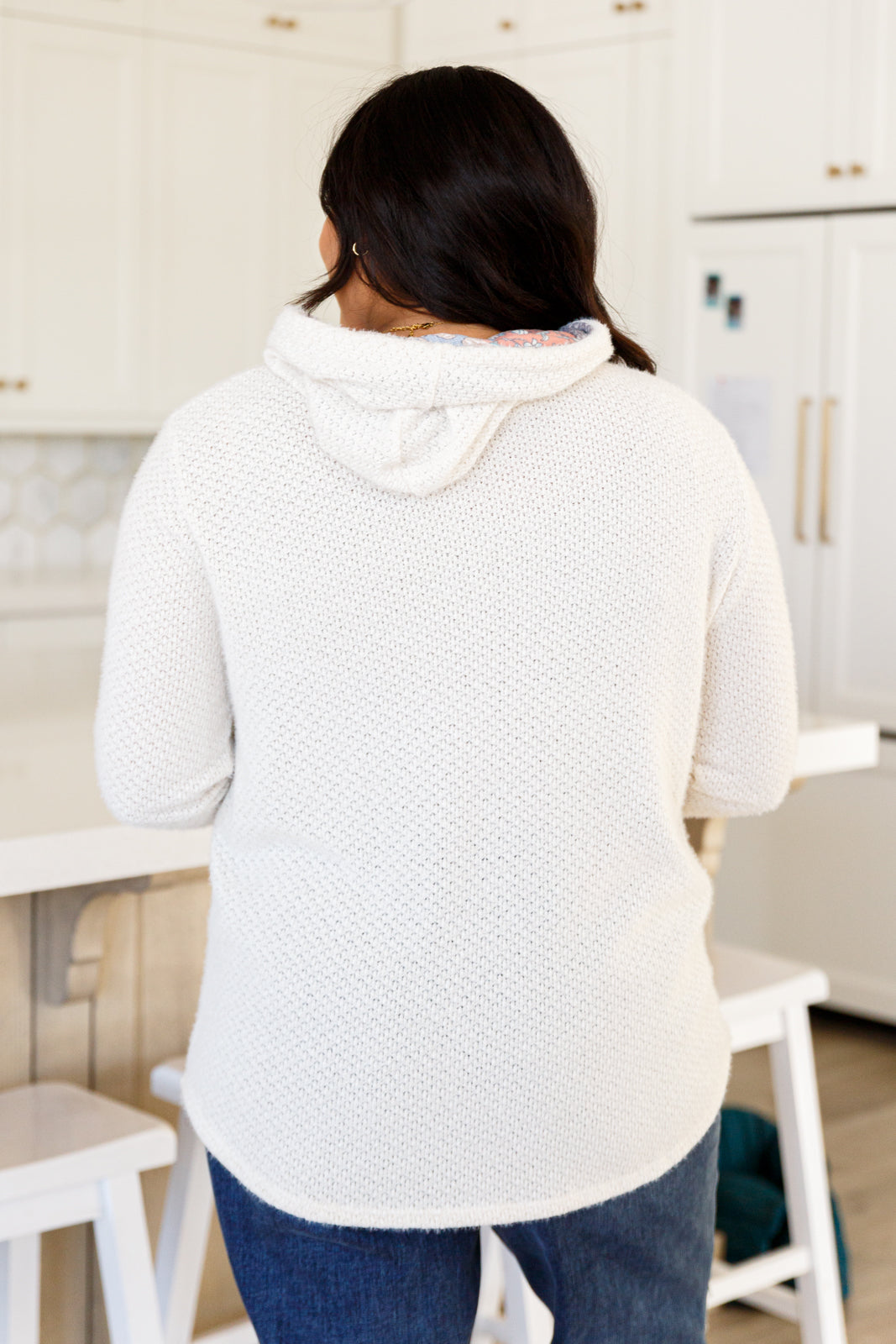 A Tad Chilly Waffle Knit Hoodie-Ever Joy