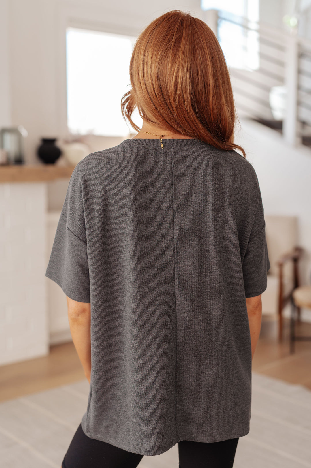 Always Enough Graphic Tee in Charcoal-Ever Joy