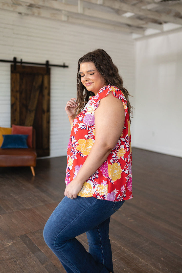 Among The Flowers Floral Top-Ever Joy