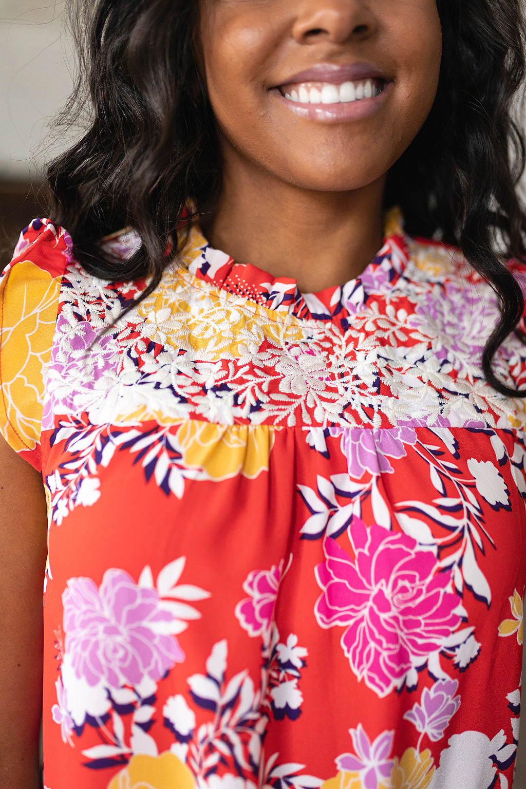 Among The Flowers Floral Top-Ever Joy