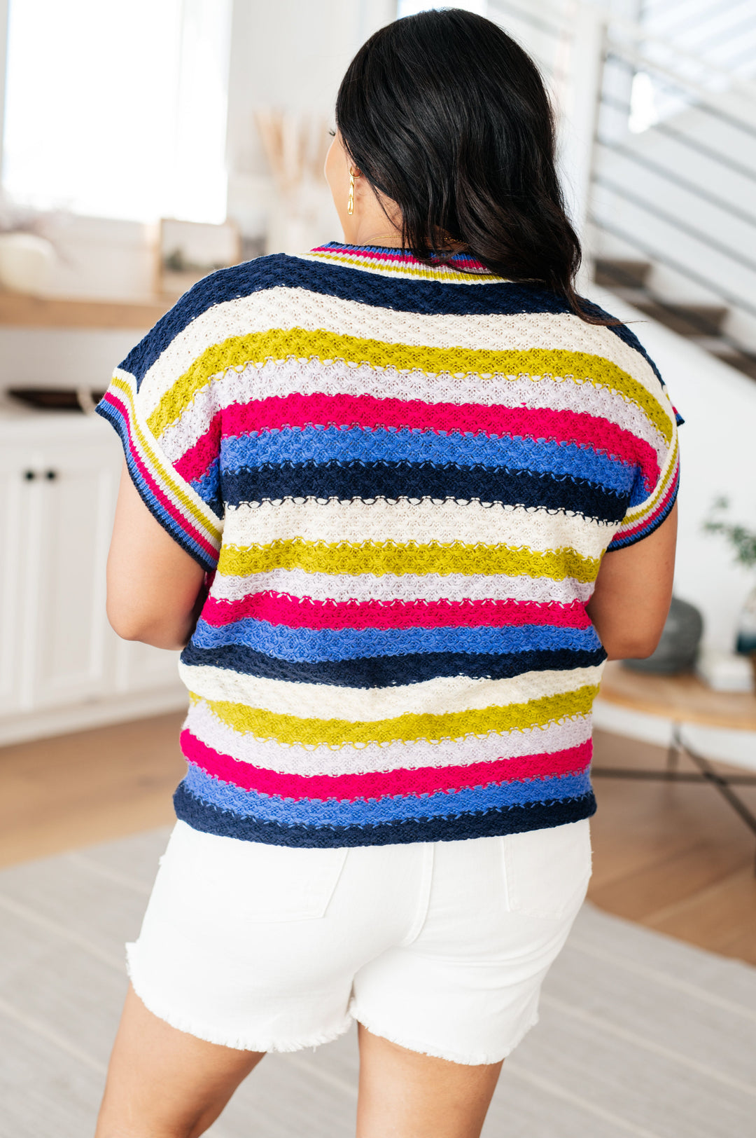 Another One V-Neck Striped Top-Ever Joy