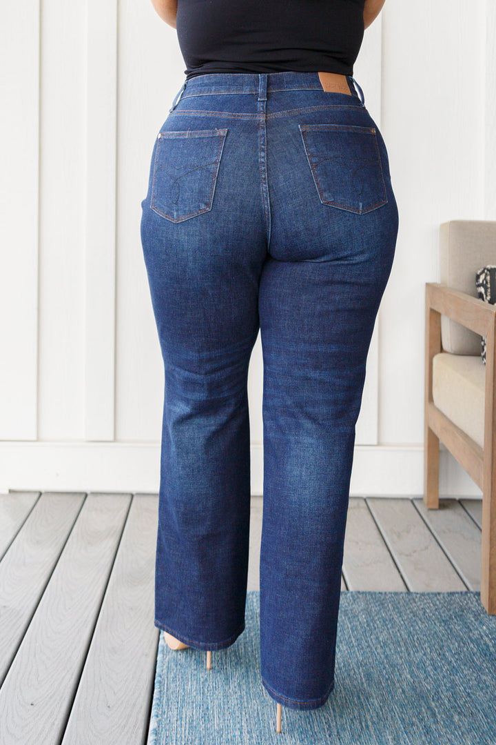 Womens - Arlo High Rise Button-Fly Straight Jeans