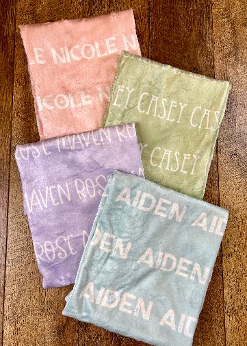 Womens - PREORDER: Custom Name Blanket In Assorted Colors