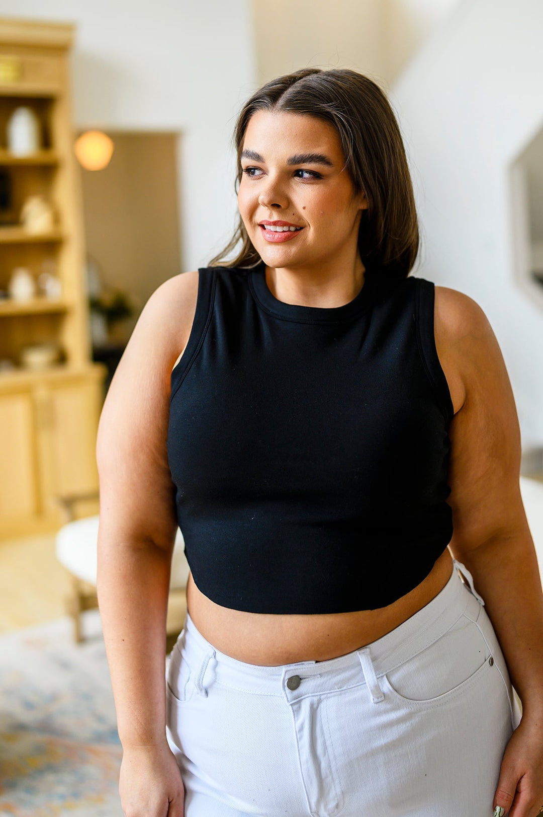 Womens - Best Friends Cropped Tank In Black