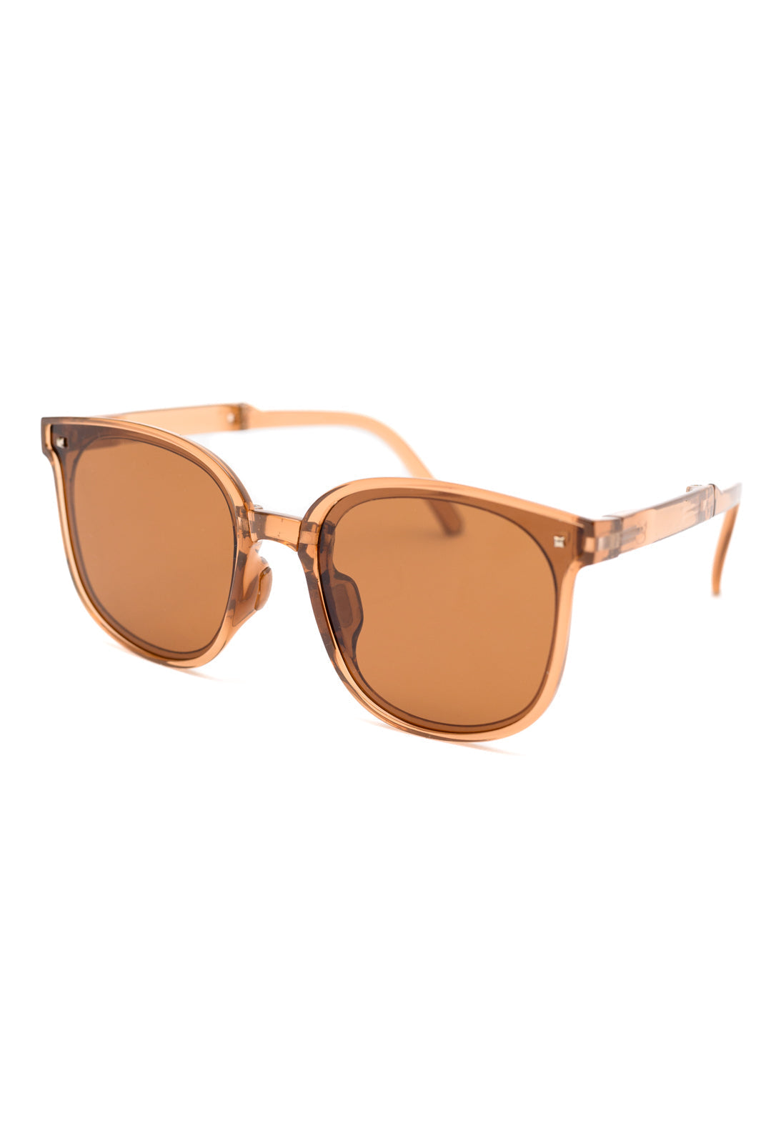 Womens - Collapsible Girlfriend Sunnies & Case In Champagne