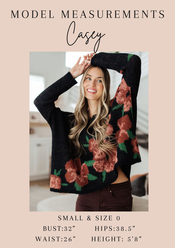 Tops - Falling Flowers Floral Sweater