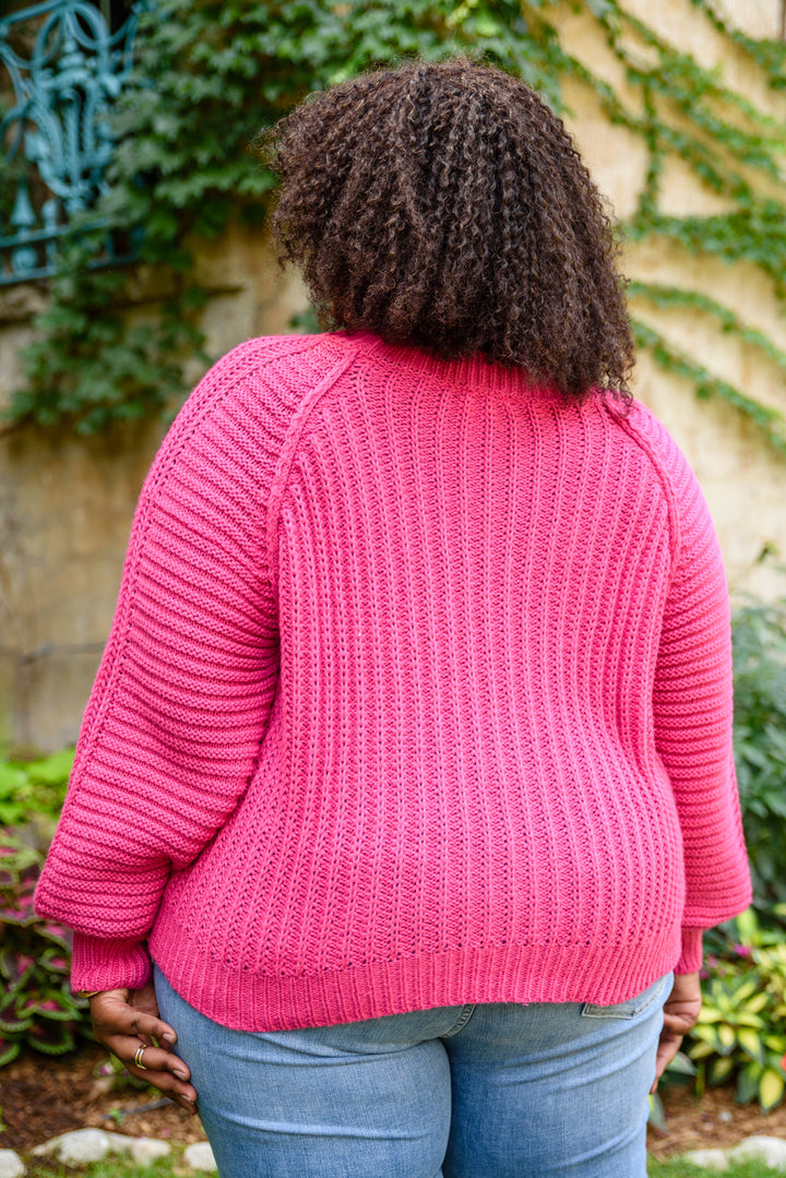Womens - Claim The Stage Knit Sweater In Hot Pink