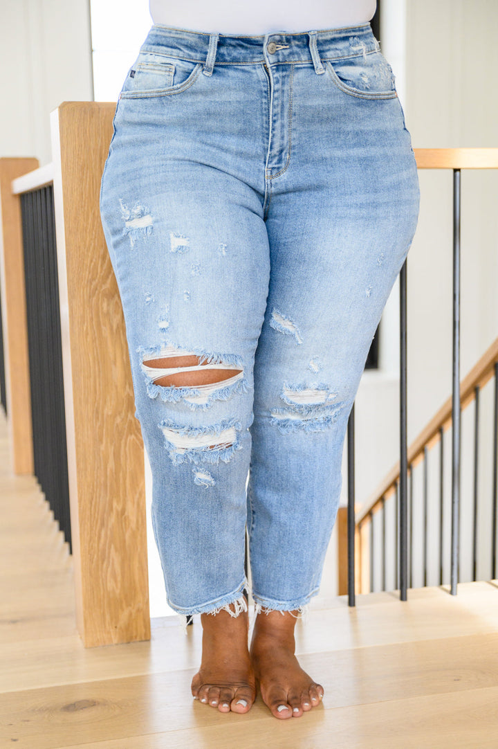 Womens - Claire High-Rise Slim Straight Leg Jeans