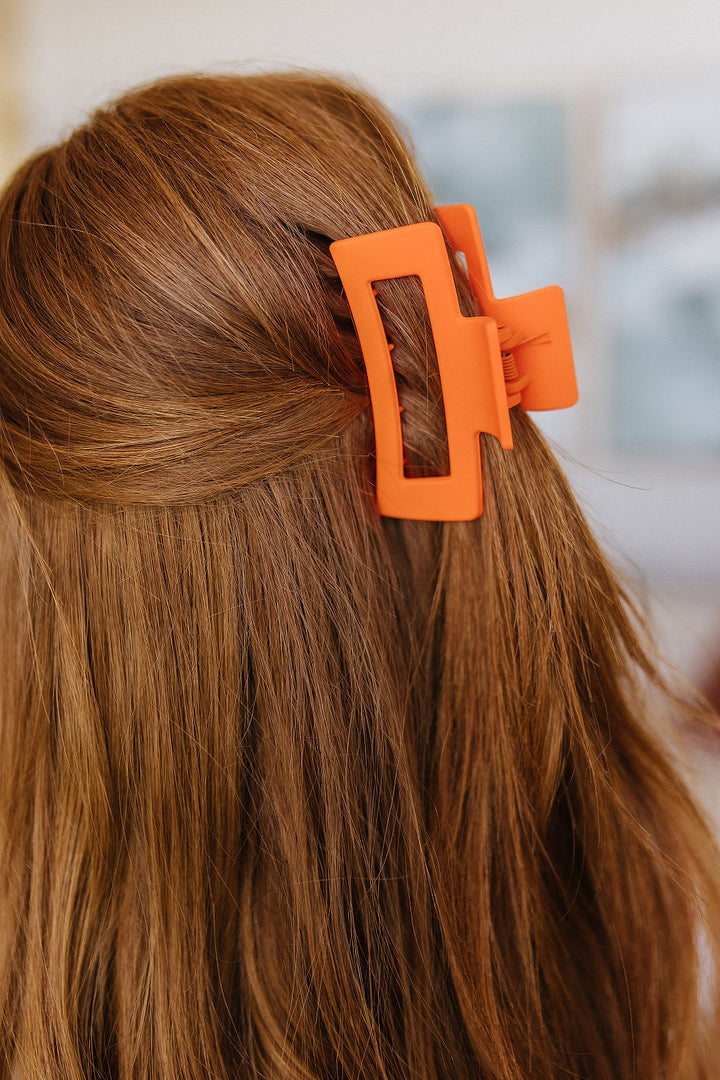 Womens - Claw Clip Set Of 4 In Orange