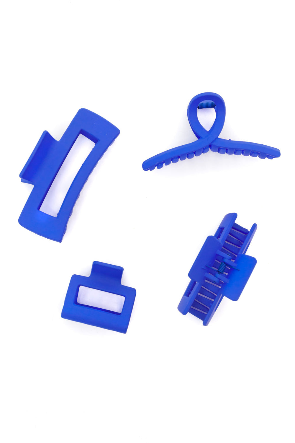 Womens - Claw Clip Set Of 4 In Royal Blue