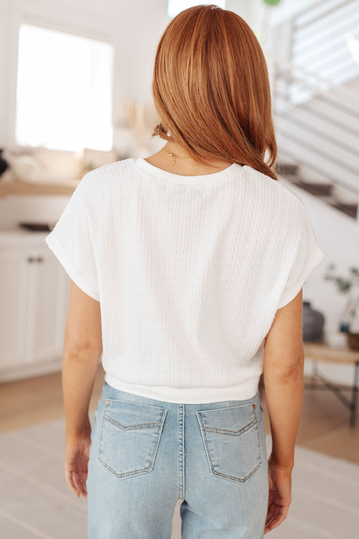 Clearly Classic Short Sleeve Top in White