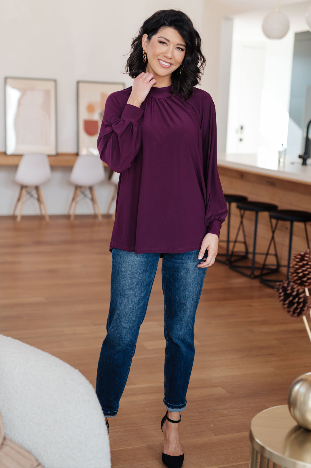 Womens - Closing Time Mock Neck Blouse