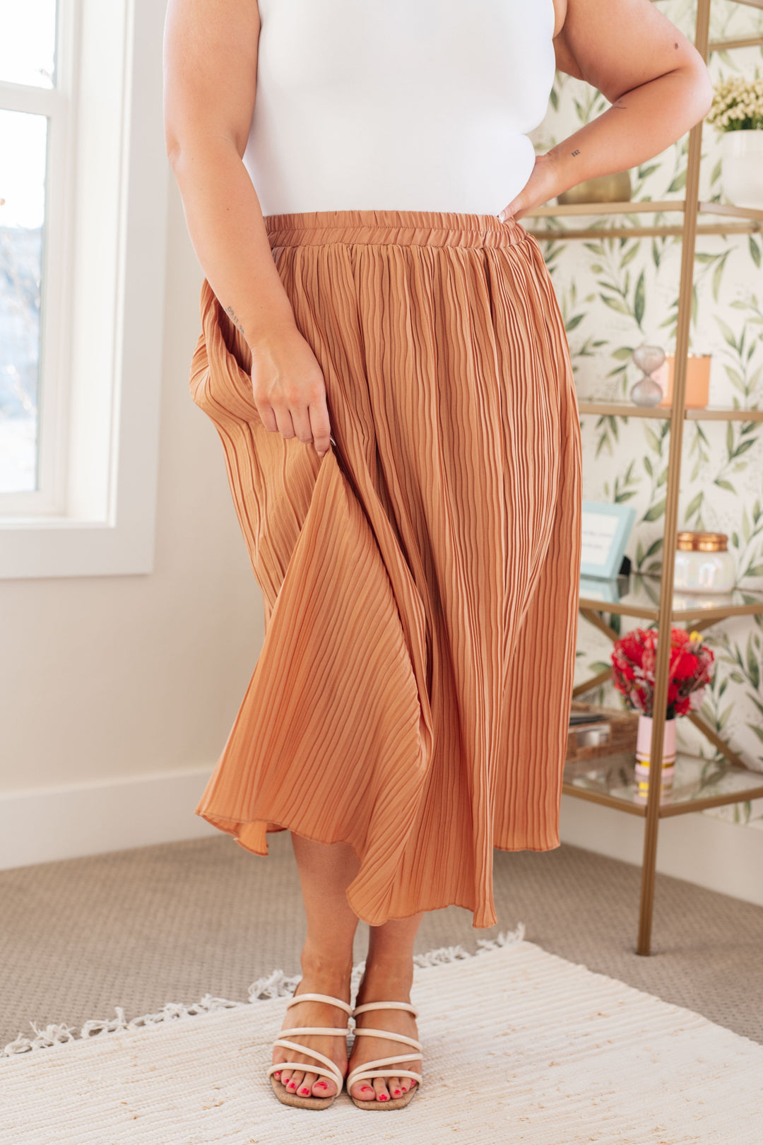 Womens - Are You Talking To Me Pleated Midi Skirt