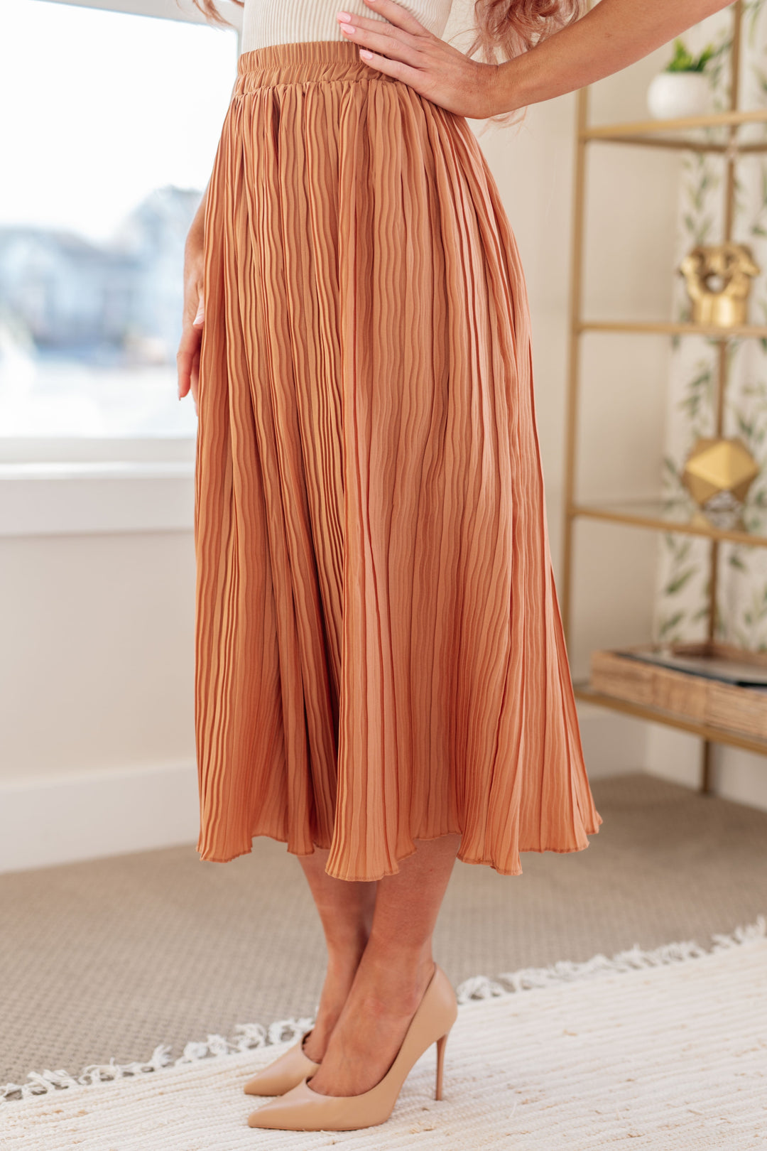 Womens - Are You Talking To Me Pleated Midi Skirt