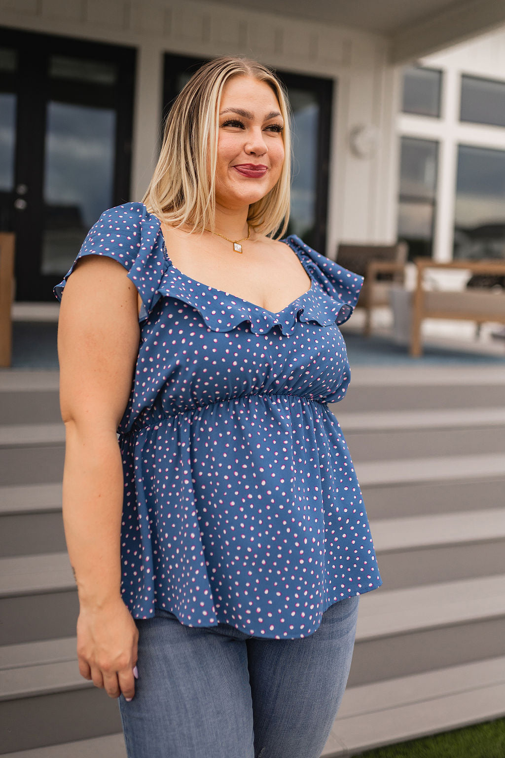 Connect the Dots Peplum Blouse