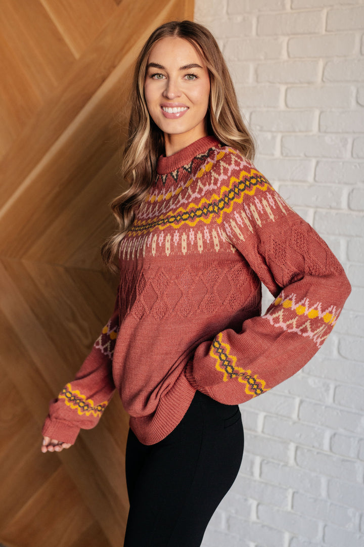 Tops - Cozy Chalet Fair Isle Sweater