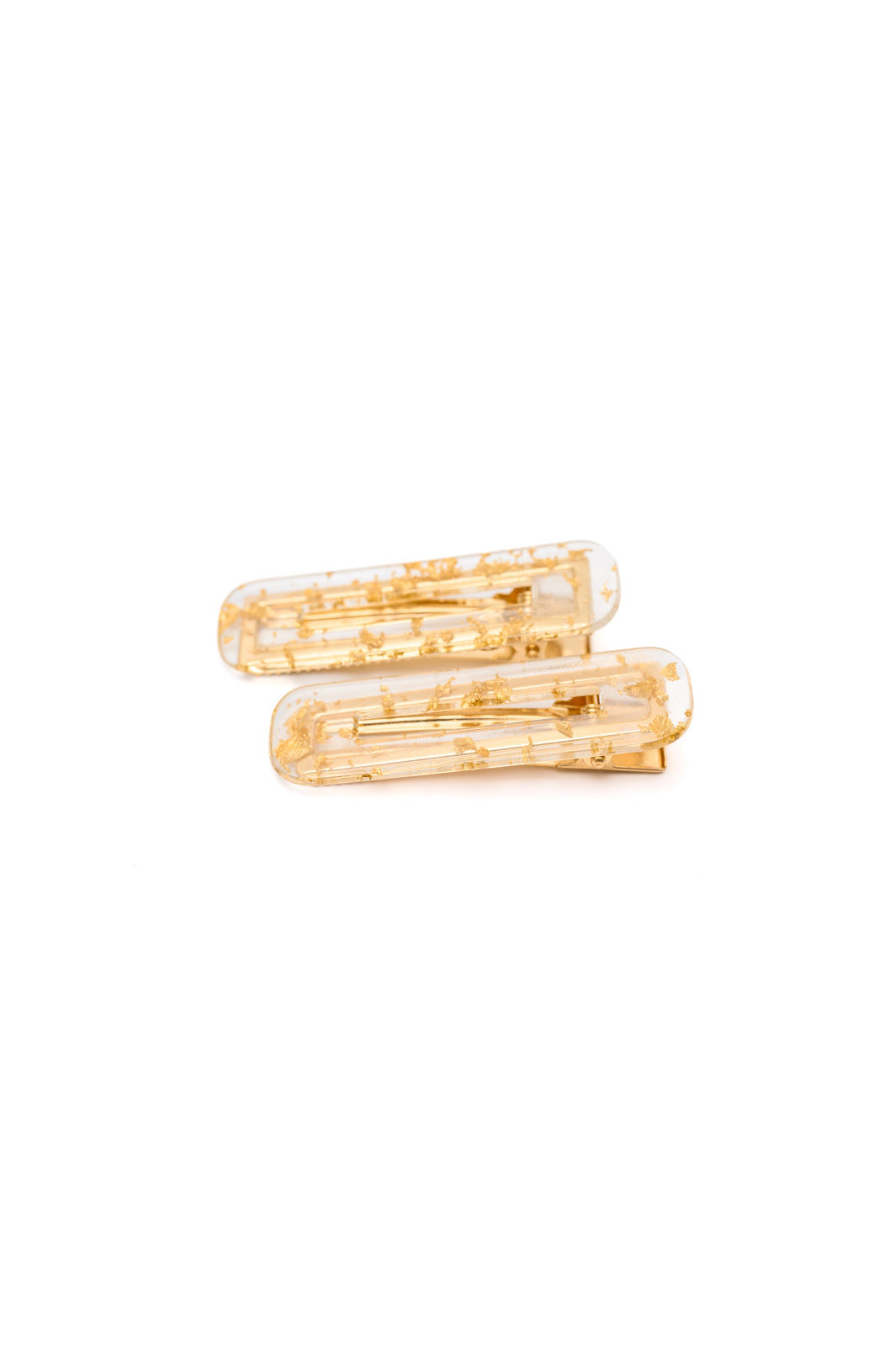 Womens - Double Trouble 2 Pack Hair Clip In Gold Leaf