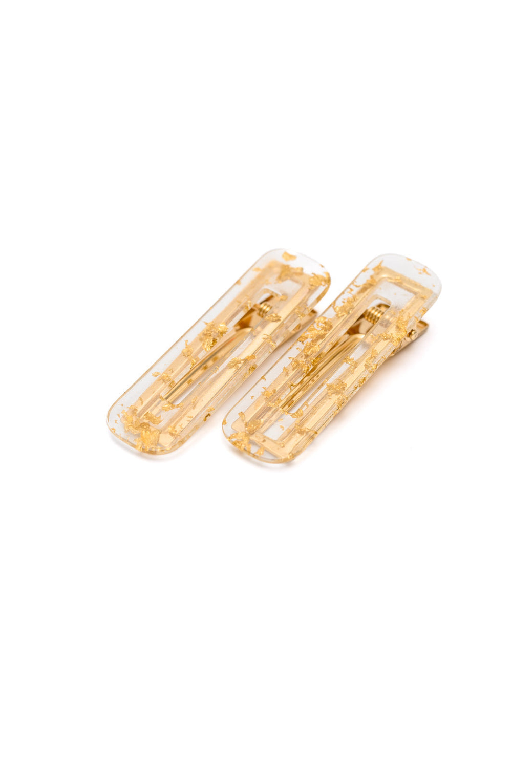 Womens - Double Trouble 2 Pack Hair Clip In Gold Leaf