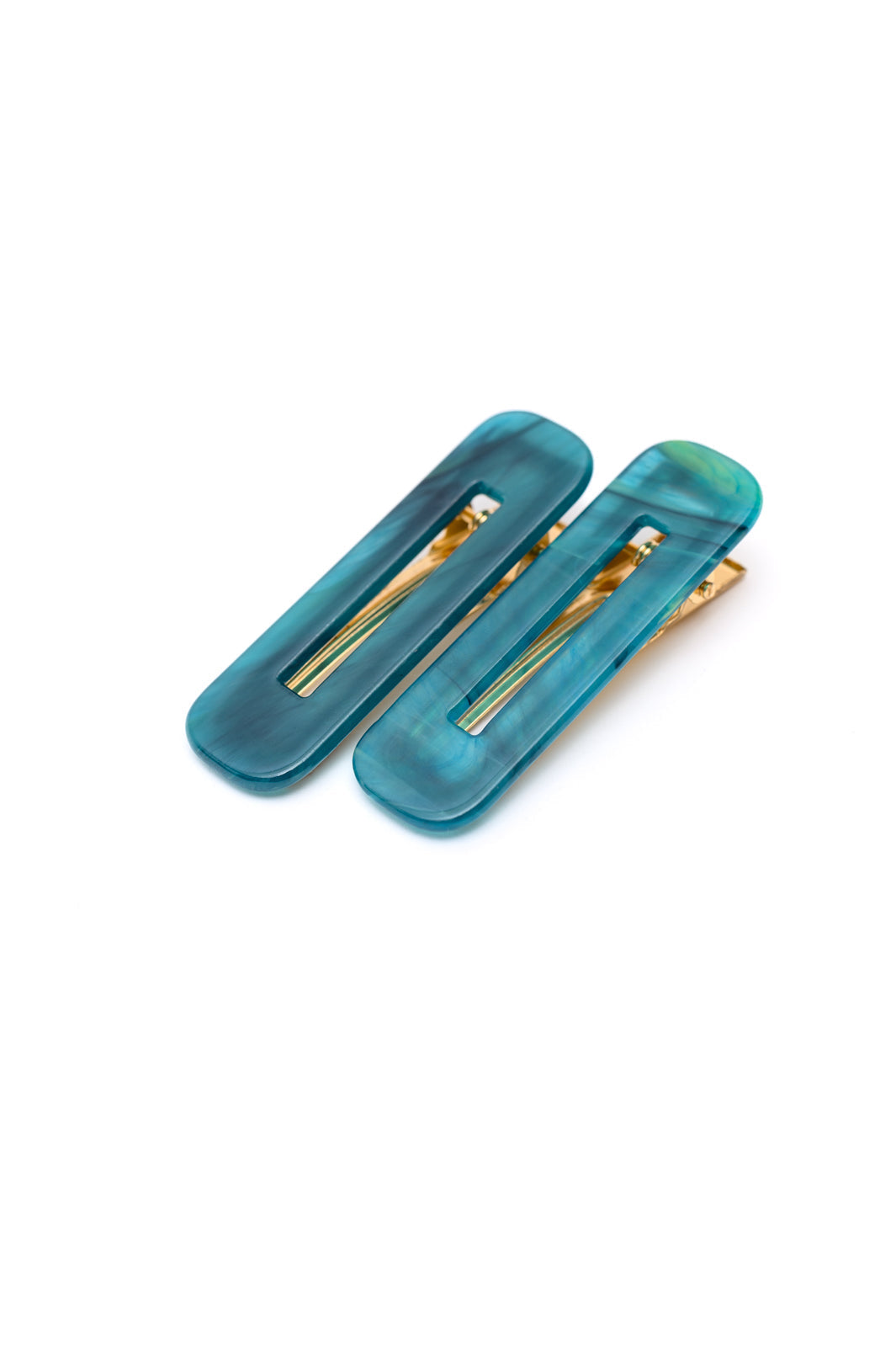 Womens - Double Trouble 2 Pack Hair Clip In Sea Blue