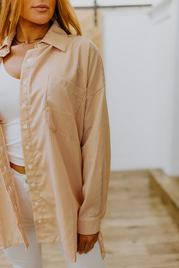 Easy On The Eyes Striped Button Up