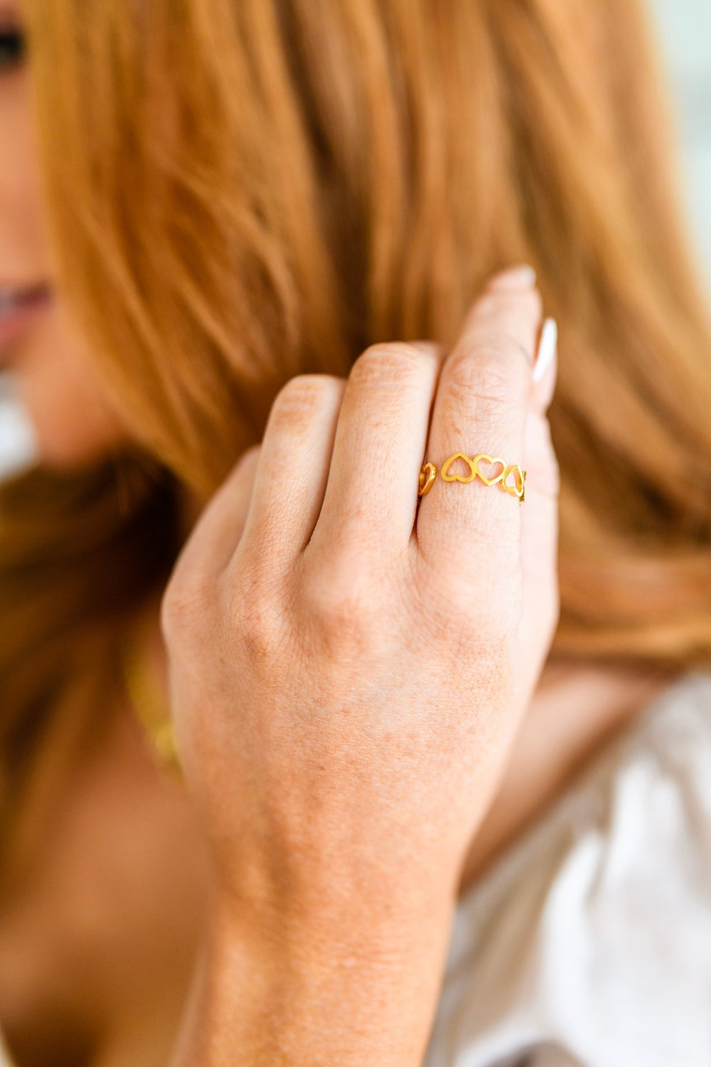 Womens - Endless Hearts Gold Ring