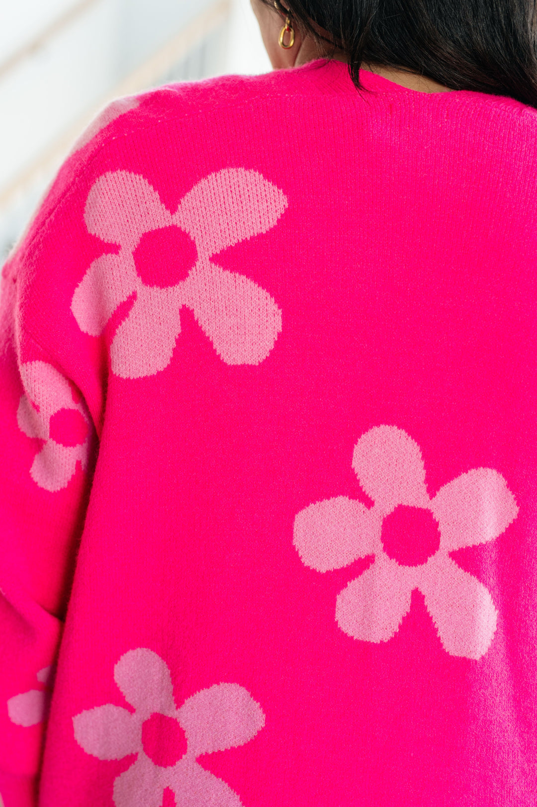 Womens - Enough Anyways Floral Cardigan In Pink