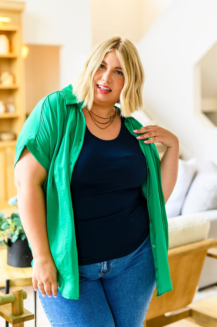 Womens - Working On Me Top In Kelly Green