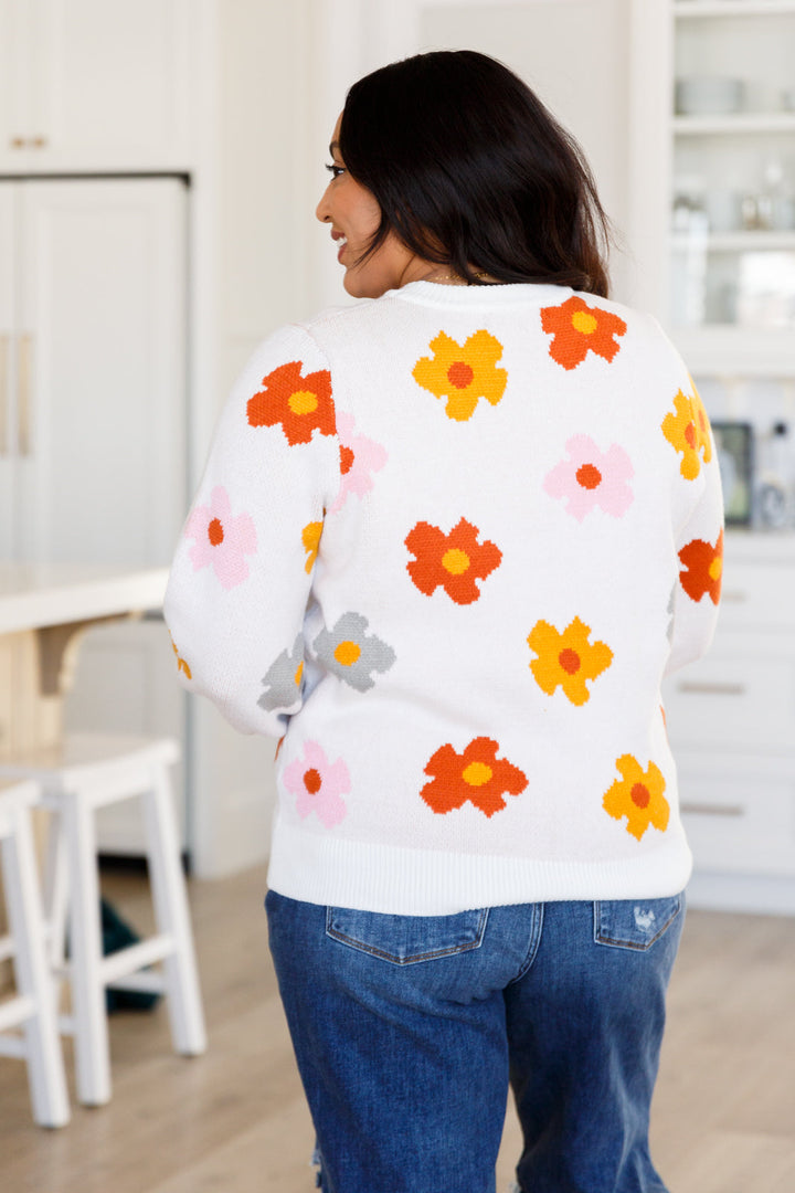 Tops - Falling Flowers Floral Sweater