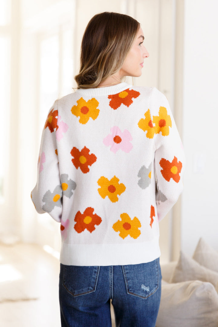 Tops - Falling Flowers Floral Sweater