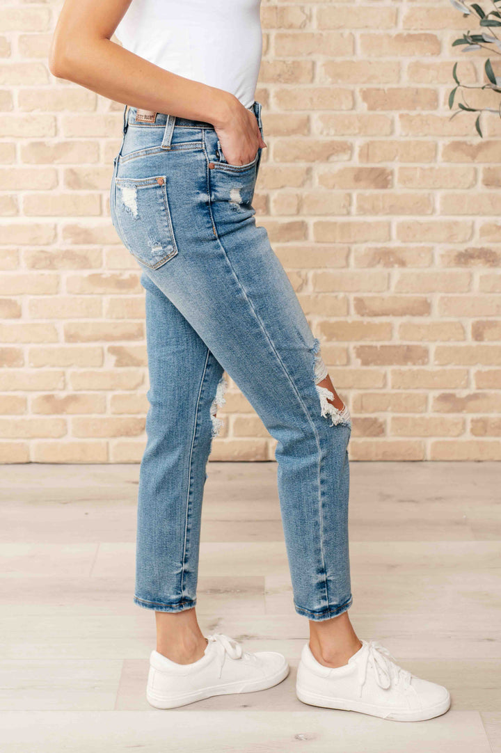 Womens - Frankie High Waist Distressed Boyfriend Jeans