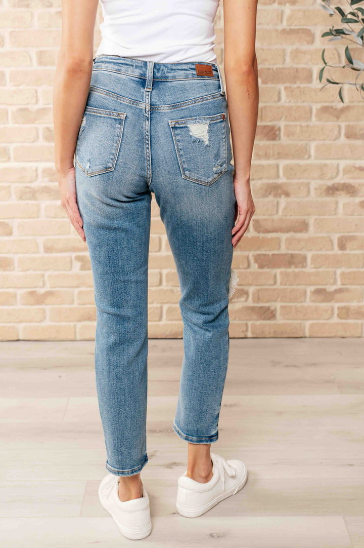 Womens - Frankie High Waist Distressed Boyfriend Jeans