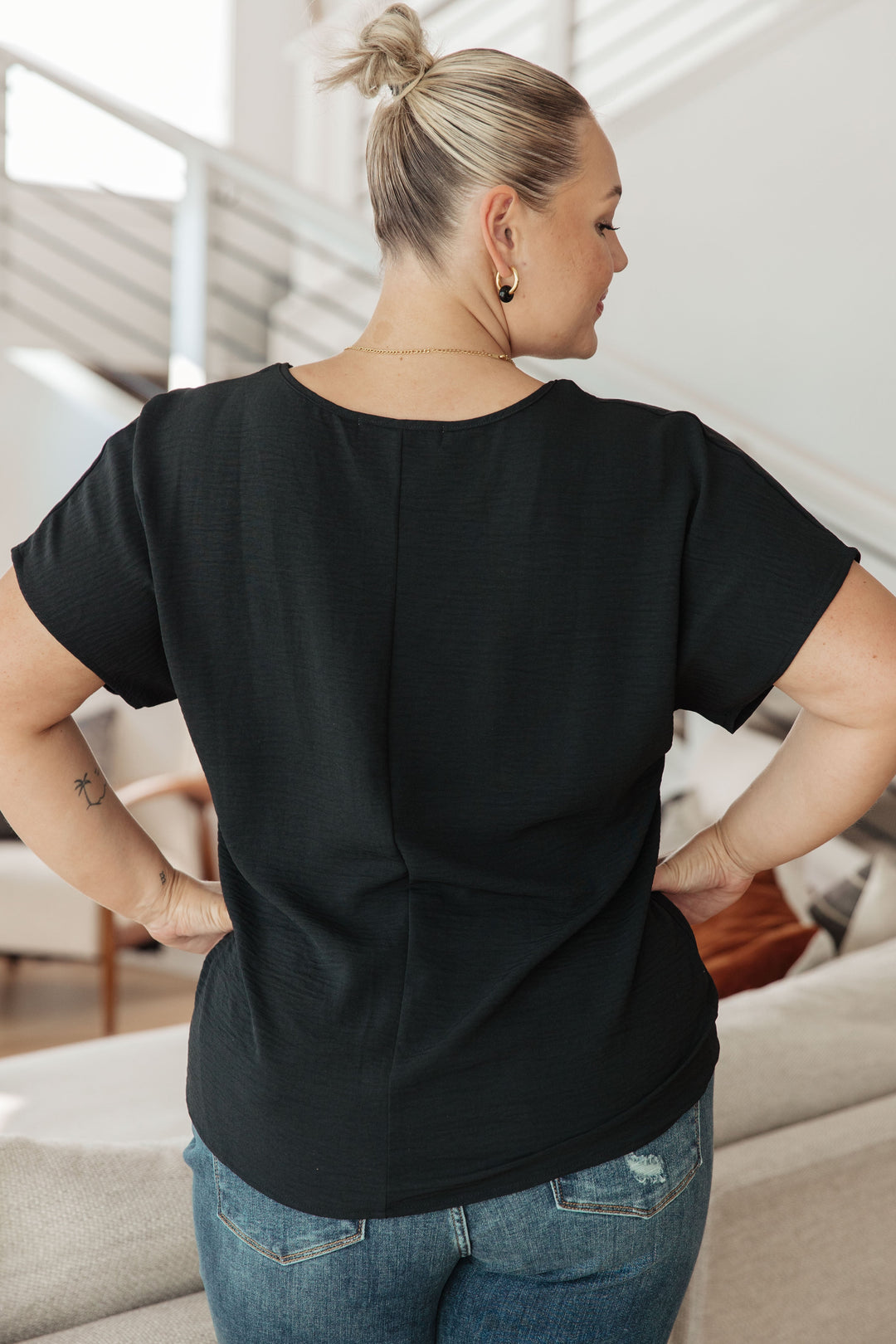 Womens - Frequently Asked Questions V-Neck Top In Black