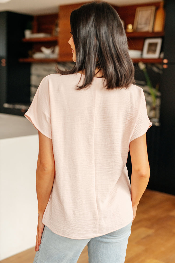 Womens - Frequently Asked Questions V-Neck Top In Blush