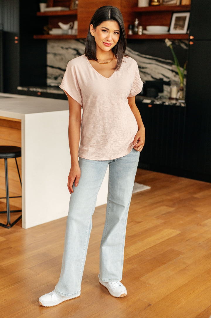 Womens - Frequently Asked Questions V-Neck Top In Blush