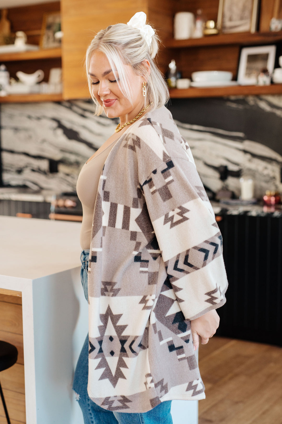 Womens - Full Of Character Blanket Kimono